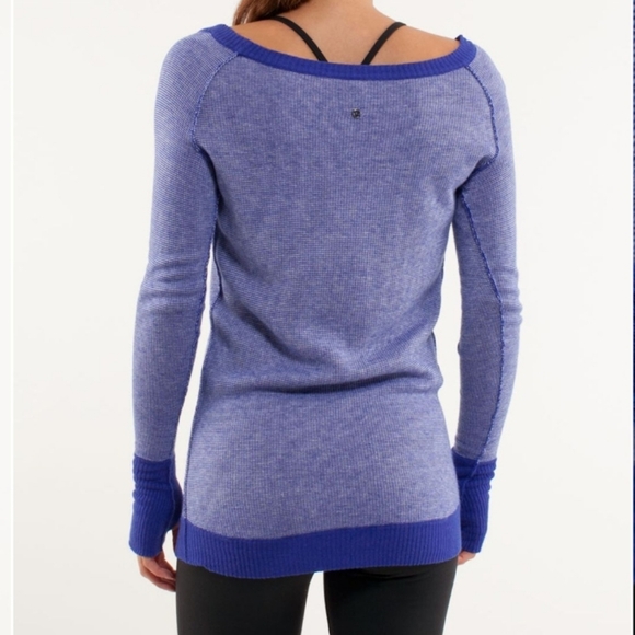 Lululemon Chai Time Pullover IIHeathered Pigment Blue / Pigment Blue White - Picture 3 of 13